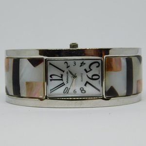 Versales Mother of Pearl Inlay Quartz Analog Women's Watch Sz.6 1/2" New Battery